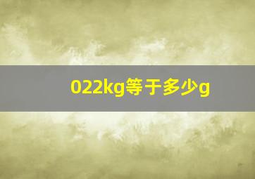 022kg等于多少g