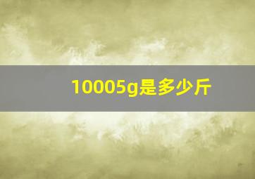 10005g是多少斤