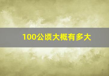 100公顷大概有多大