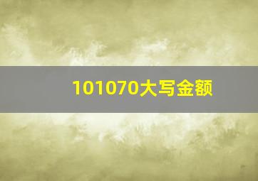 101070大写金额