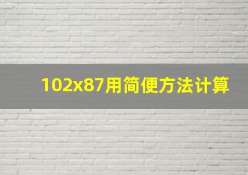 102x87用简便方法计算