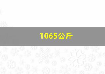 1065公斤