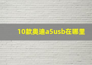 10款奥迪a5usb在哪里