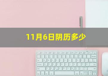 11月6日阴历多少