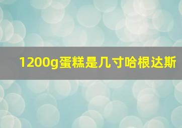 1200g蛋糕是几寸哈根达斯