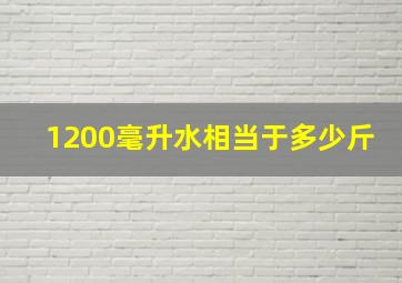 1200毫升水相当于多少斤