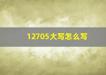 12705大写怎么写