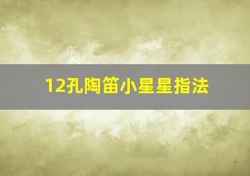 12孔陶笛小星星指法