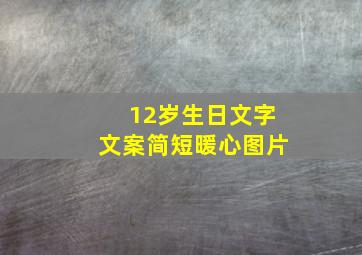 12岁生日文字文案简短暖心图片