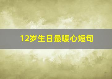 12岁生日最暖心短句