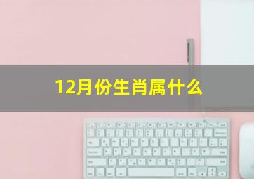 12月份生肖属什么