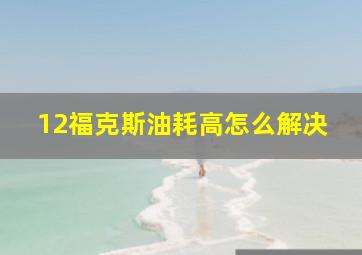 12福克斯油耗高怎么解决