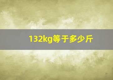 132kg等于多少斤