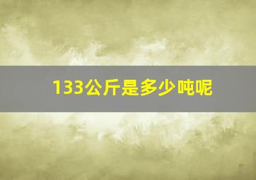 133公斤是多少吨呢