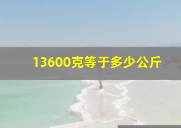 13600克等于多少公斤