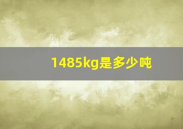 1485kg是多少吨