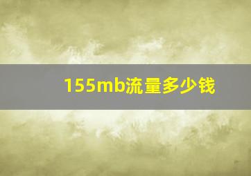 155mb流量多少钱