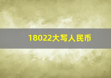 18022大写人民币