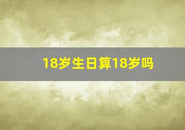 18岁生日算18岁吗