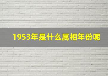 1953年是什么属相年份呢