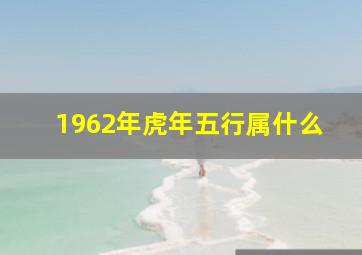 1962年虎年五行属什么