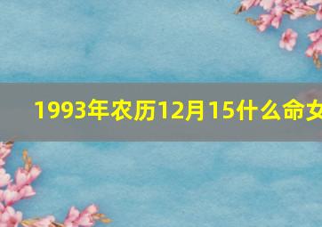 1993年农历12月15什么命女