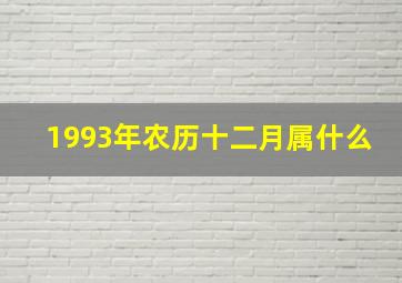 1993年农历十二月属什么