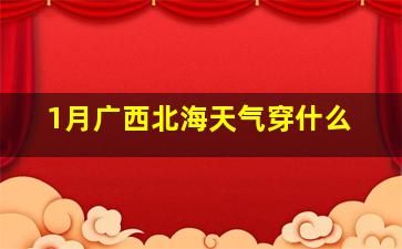 1月广西北海天气穿什么