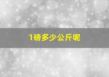 1磅多少公斤呢