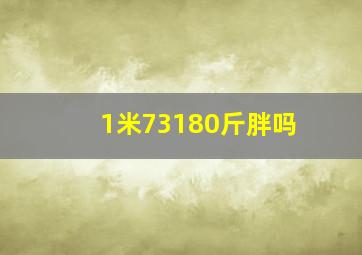 1米73180斤胖吗