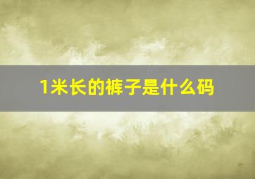 1米长的裤子是什么码