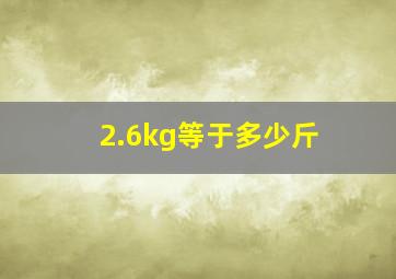 2.6kg等于多少斤