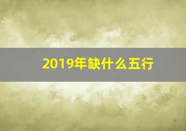 2019年缺什么五行