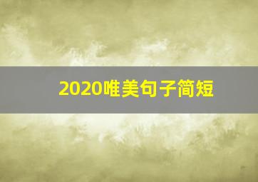 2020唯美句子简短