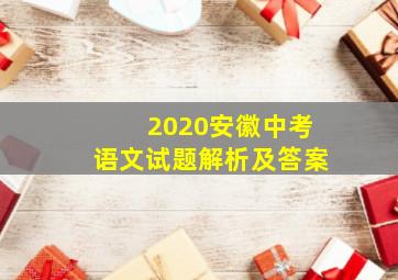 2020安徽中考语文试题解析及答案