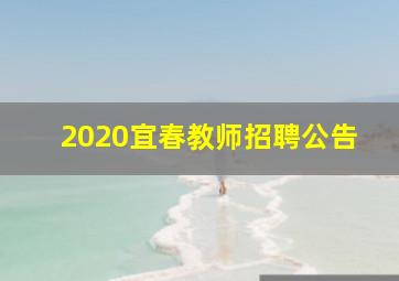 2020宜春教师招聘公告