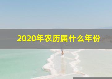 2020年农历属什么年份