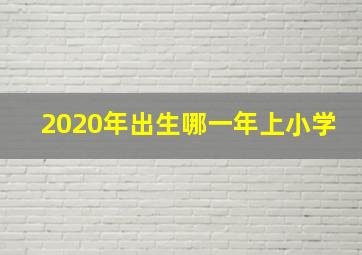 2020年出生哪一年上小学