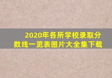 2020年各所学校录取分数线一览表图片大全集下载