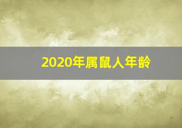 2020年属鼠人年龄