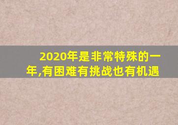 2020年是非常特殊的一年,有困难有挑战也有机遇