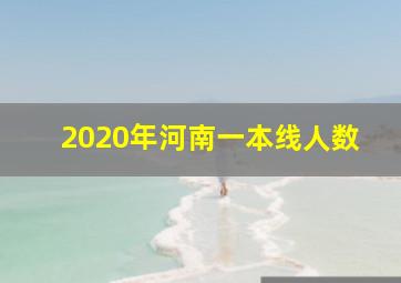 2020年河南一本线人数