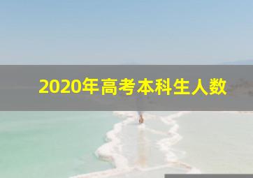 2020年高考本科生人数