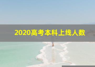 2020高考本科上线人数