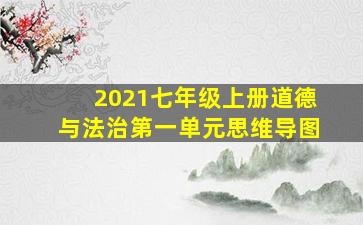 2021七年级上册道德与法治第一单元思维导图