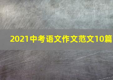 2021中考语文作文范文10篇