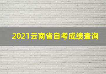 2021云南省自考成绩查询