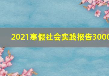 2021寒假社会实践报告3000