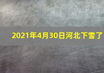 2021年4月30日河北下雪了