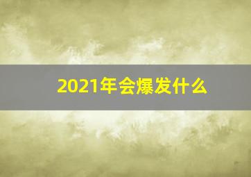 2021年会爆发什么